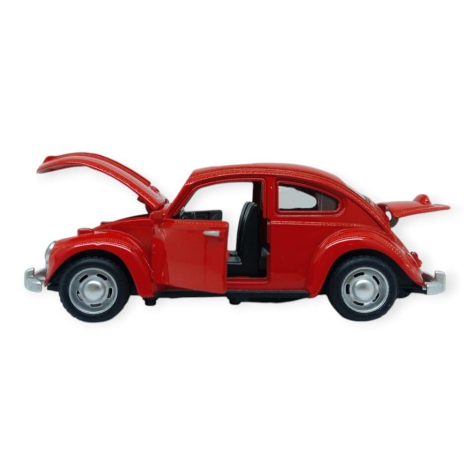 Sesli Işıklı Vosvos Araba 15 cm - 32111D - Kırmızı (Lisinya)