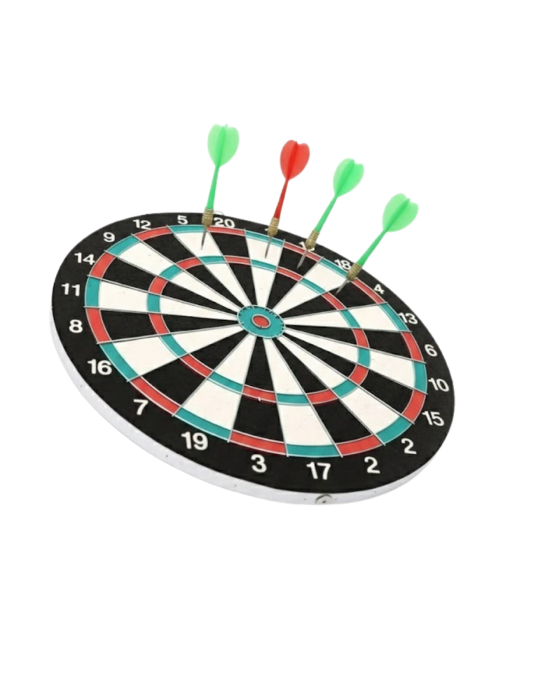 Ev ve Ofis İçin 17 İnç Dart Tahtası Seti 4 Adet Dart Oku Dahil - Lisinya
