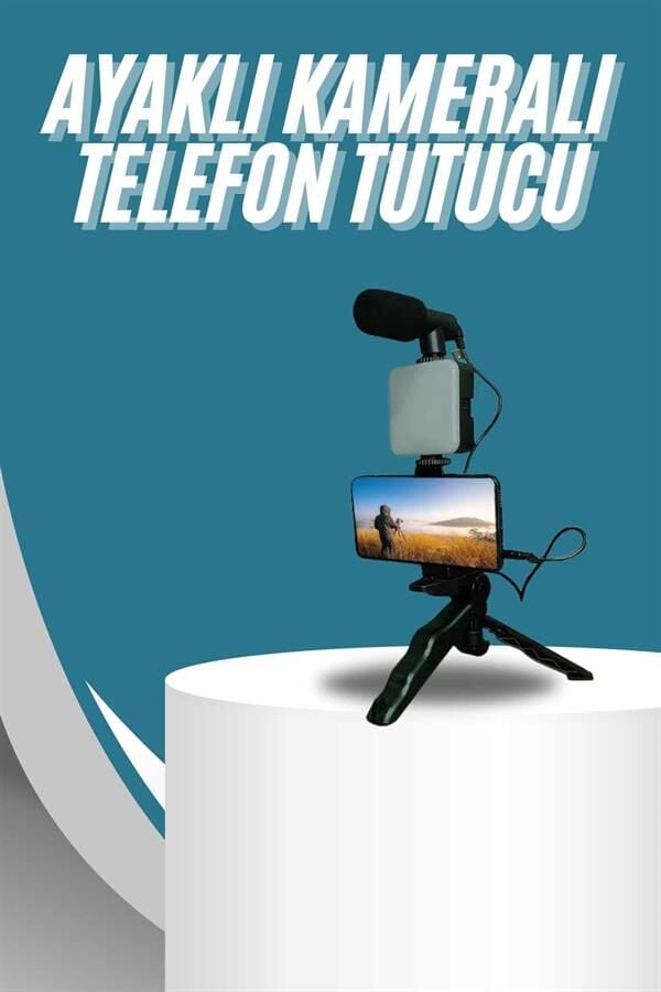 Video Making Kit Telefon Tutucu Vlog Video Mini Led Işıklı - Lisinya
