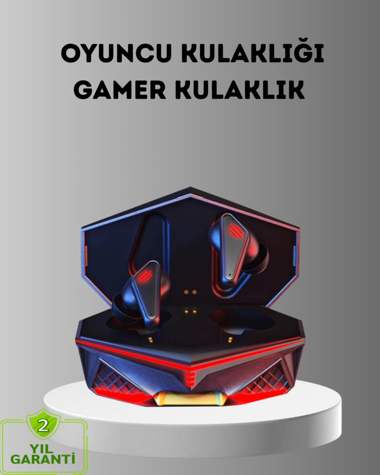 Bluetooth 5.0 Kulaklık Dokunmatik Kontrollü Mikrofonlu LED Işıklı