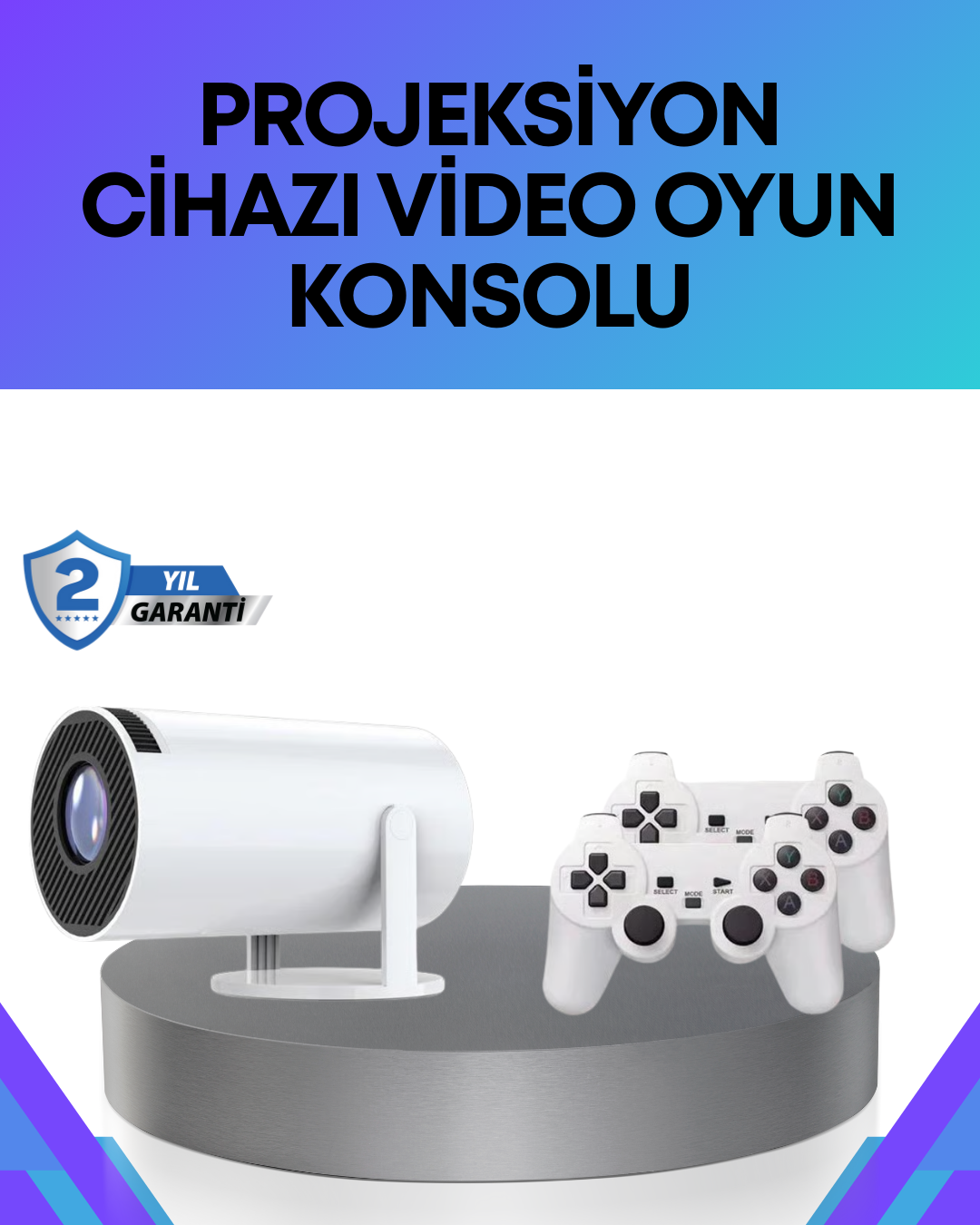 Oyun Konsolu Uyumlu Kablosuz Projeksiyon Cihazı Ev Sinema Deneyimi - Lisinya
