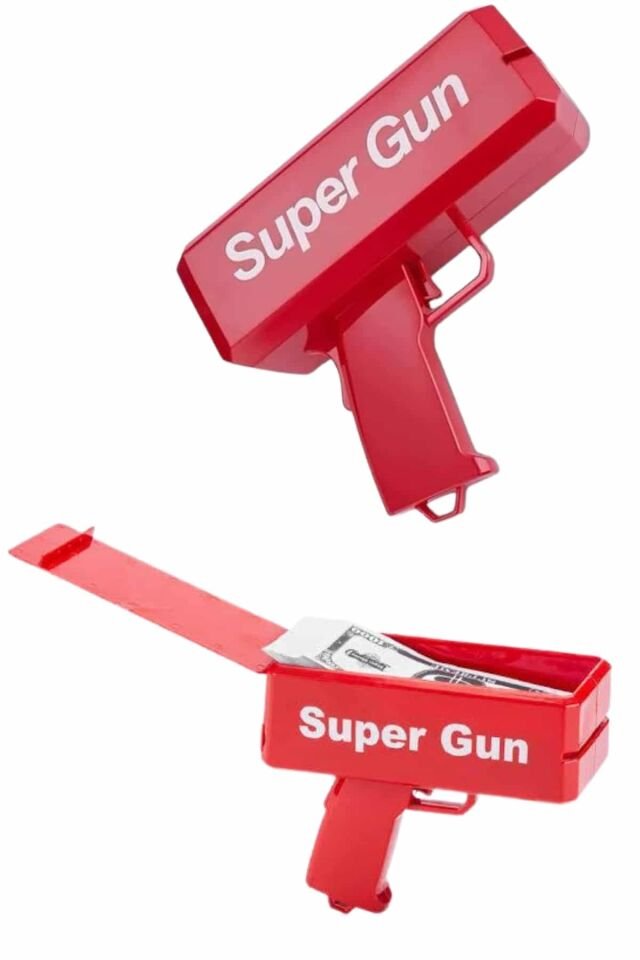 Para Dolar Atma Makinası Super Money Gun Para Saçma Fırlatma Tabancası - Lisinya