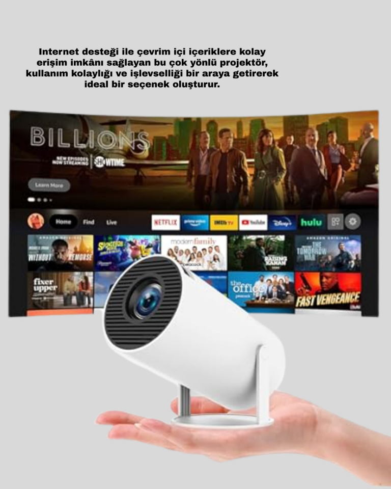 2.4G Kablosuz Destekli Oyun ve Film Projeksiyonu Ev Kullanımı İçin - Lisinya