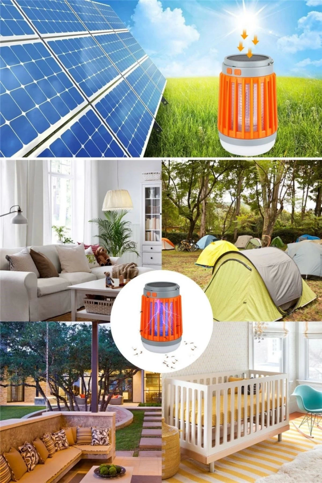 Askılı Solar Enerji İle Şarj Olabilen Sinek Öldürücü Kamp Feneri Işıldak ( Lisinya )