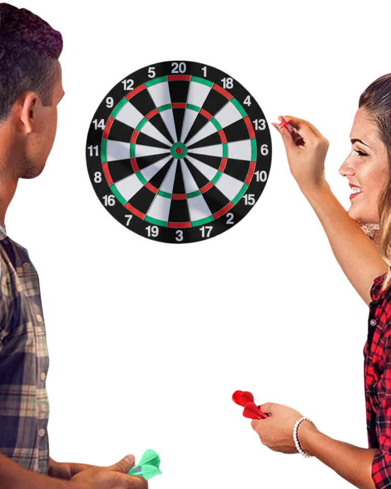 12 İnç Dart Tahtası 4 Adet Metal Uçlu Dart Oku Kolay Montajlı - Lisinya