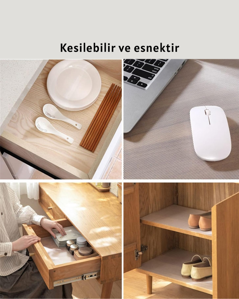 Kesilebilir şeffaf raflık çekmece kaplaması mutfak için - Lisinya