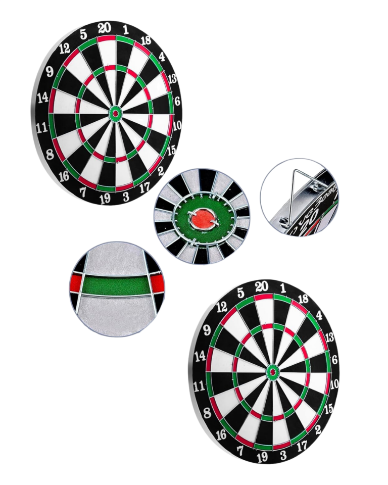 12 İnç Dart Tahtası 4 Adet Metal Uçlu Dart Oku Kolay Montajlı - Lisinya