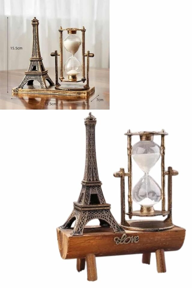 Paris Eyfel Kulesi Hediyelik Eyfel Retro Kum Saati Dekoratif Eşya - Lisinya