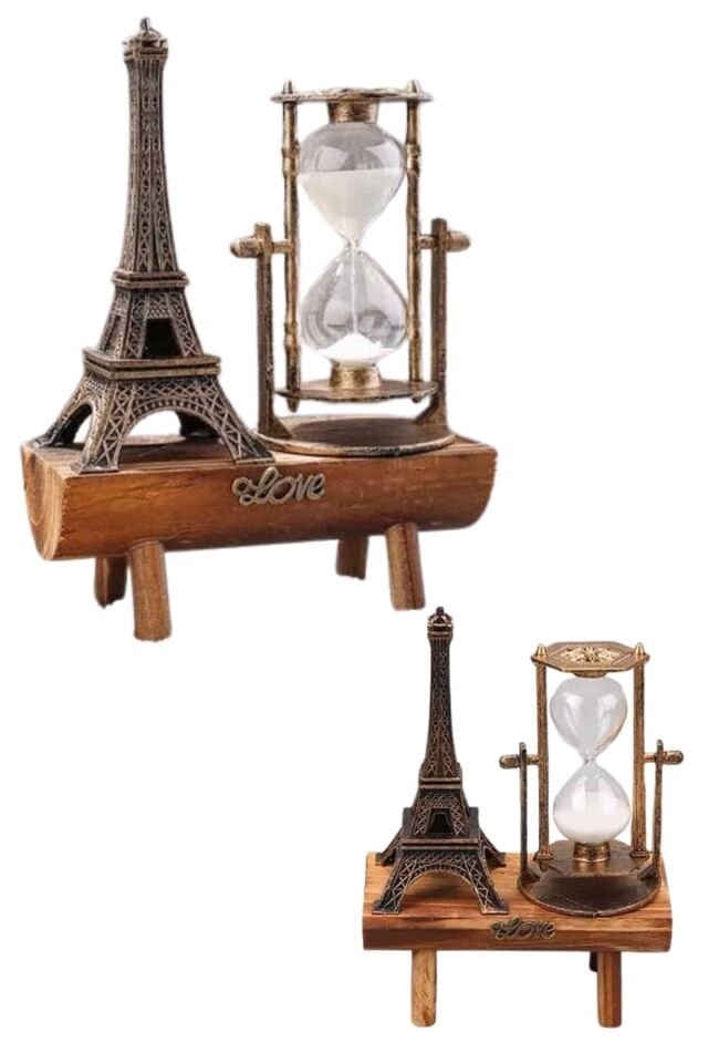 Paris Eyfel Kulesi Hediyelik Eyfel Retro Kum Saati Dekoratif Eşya - Lisinya