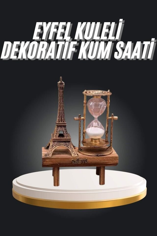 Eyfel Kuleli Kum Saati Dekoratif Hediyelik Eşya Retro Eyfel Kulesi - Lisinya