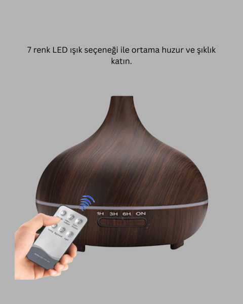 BN01 Uçucu Yağ Uyumlu Renkli LED Işıklı Nemlendirici - Lisinya