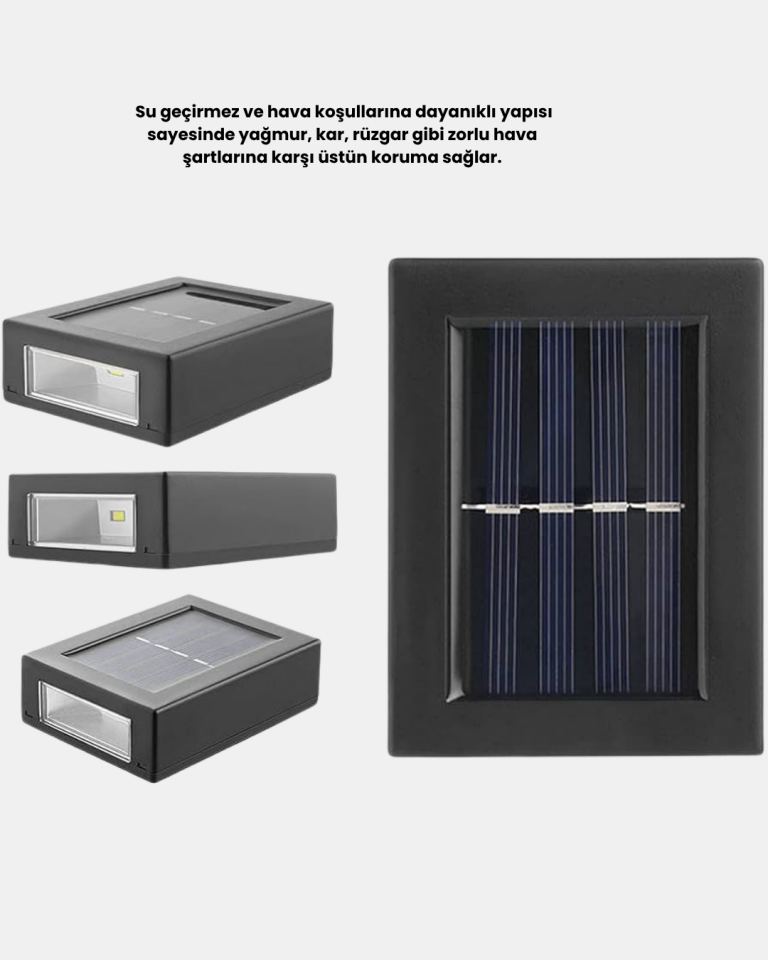 Solar Dış Mekan Aplik Su Geçirmez Dayanıklı LED Aydınlatmalı - Lisinya