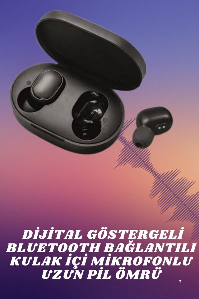 Kablosuz Kulak İçi Bluetooth Kulaklık Stereo Dokunmatik Kontrollü Kulaklık - Lisinya