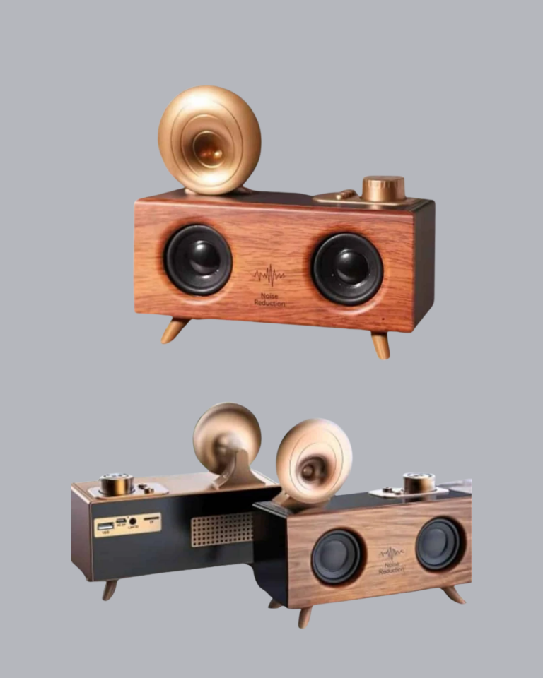 Gramafon Tasarımlı Bluetooth Hoparlör 3D Ses Teknolojili Çok Fonksiyonlu - Lisinya
