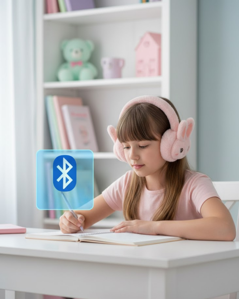 Şarjlı Tavşan Tasarımlı Kablosuz Bluetooth Kulaklık Stereo Ses ve Hafıza Kart Destekli - Lisinya