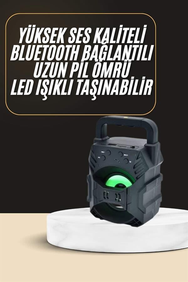Bluetooth Hoparlör Android ve İOS Uyumlu Ses Bombası USB Girişli Taşınabilir - Lisinya