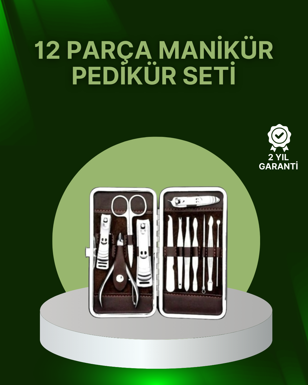 12 Parçalık Özel Deri Çantalı Kişisel Bakım Seti - Lisinya