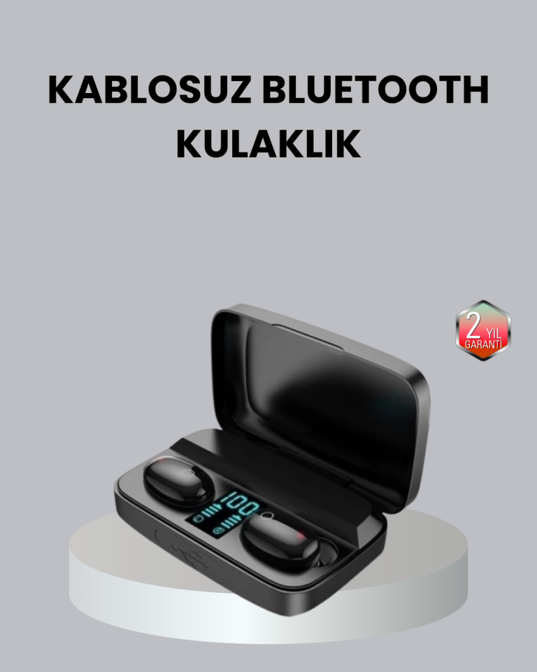 TWS A10s Bluetooth Kulaklık 1800mAh Powerbank Dijital Ekranlı