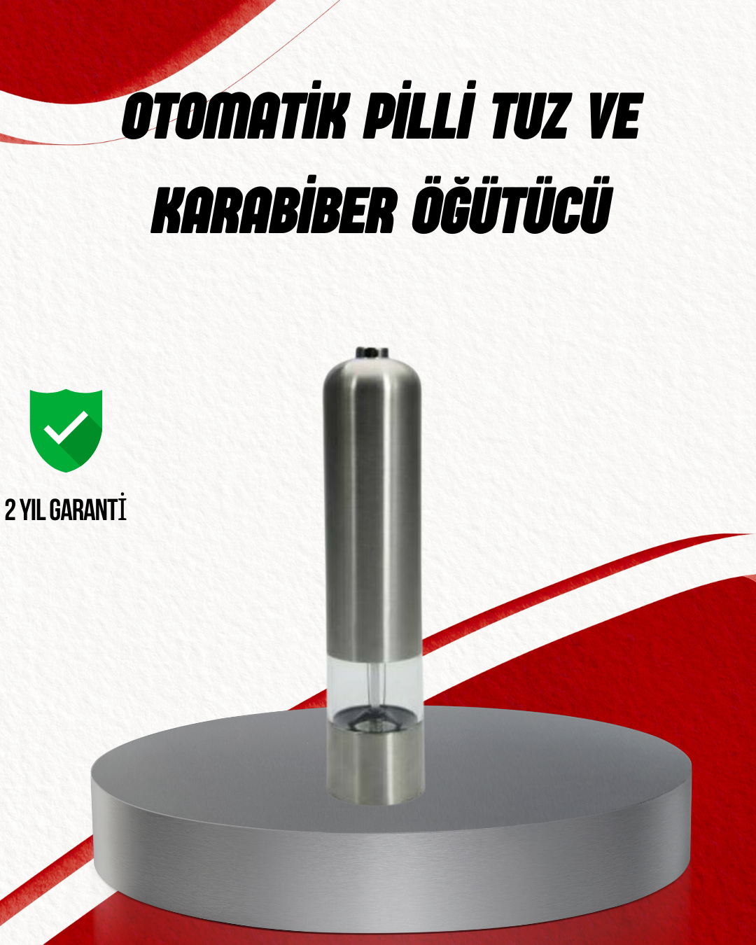Işıklı Pilli Baharat Değirmeni Taze ve Pratik Öğütme - Lisinya