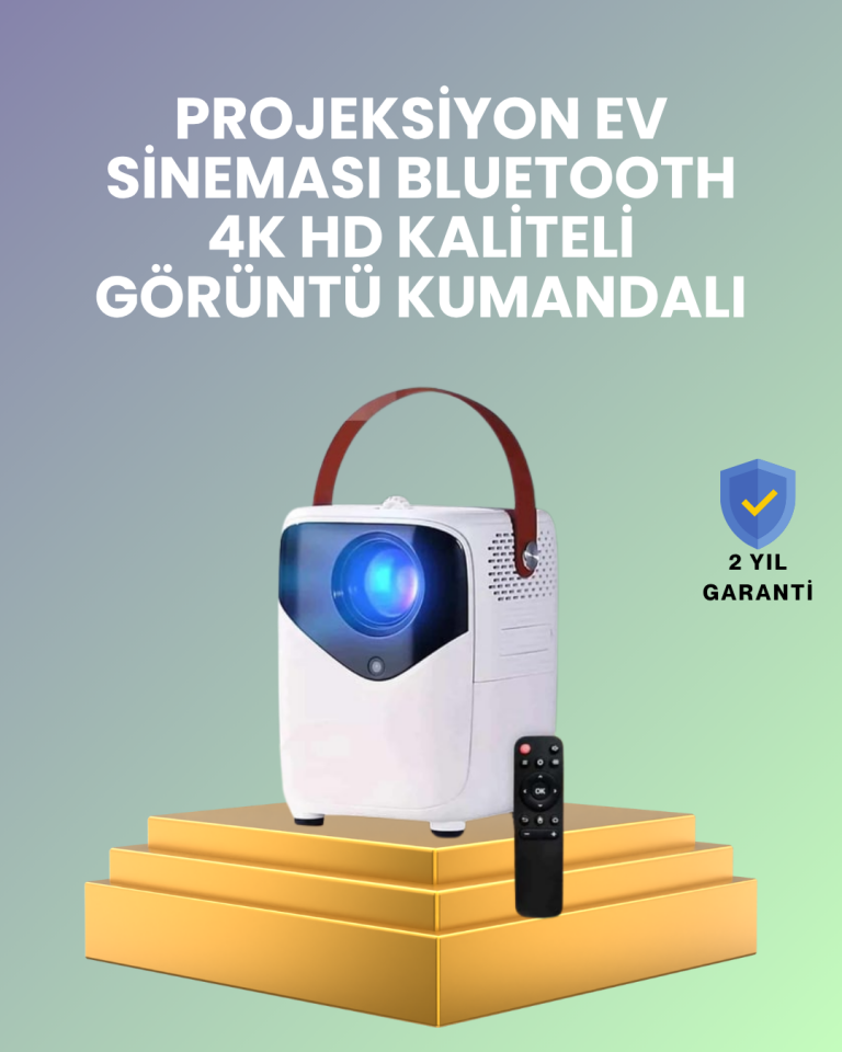 Hafif ve Taşınabilir Projektör – 750 Gram Ağırlıkla Mobil Kullanıma Uygun - Lisinya