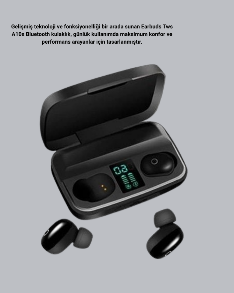 TWS A10s Bluetooth Kulaklık 1800mAh Powerbank Dijital Ekranlı