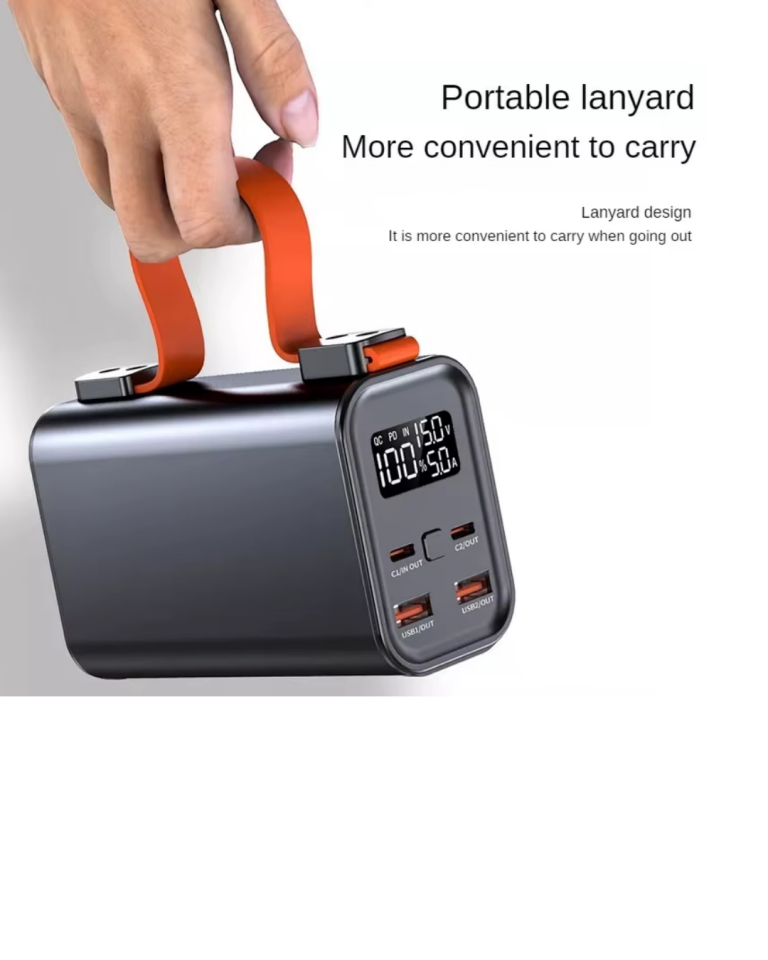 50000mAh Süper Fast Charge LED Işıklı Taşınabilir Power Bank - Lisinya