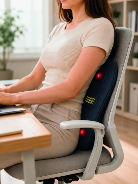 Ev Ofis ve Araç İçin Isıtmalı Titreşimli Bel Masaj Yastığı - Lisinya