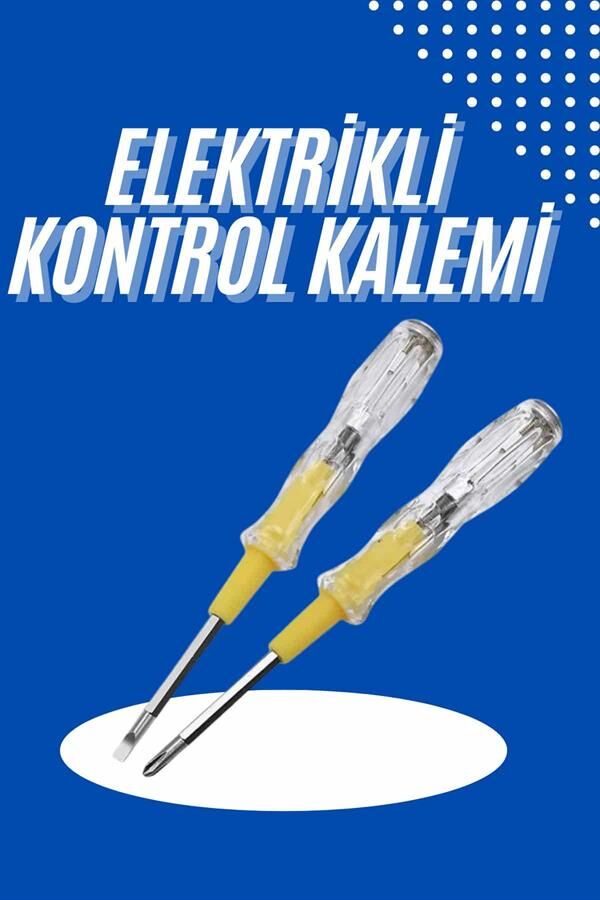 Çift Uçlu Kontrol Kalemi Elektrik Test Kalemi Şeffaf - Lisinya