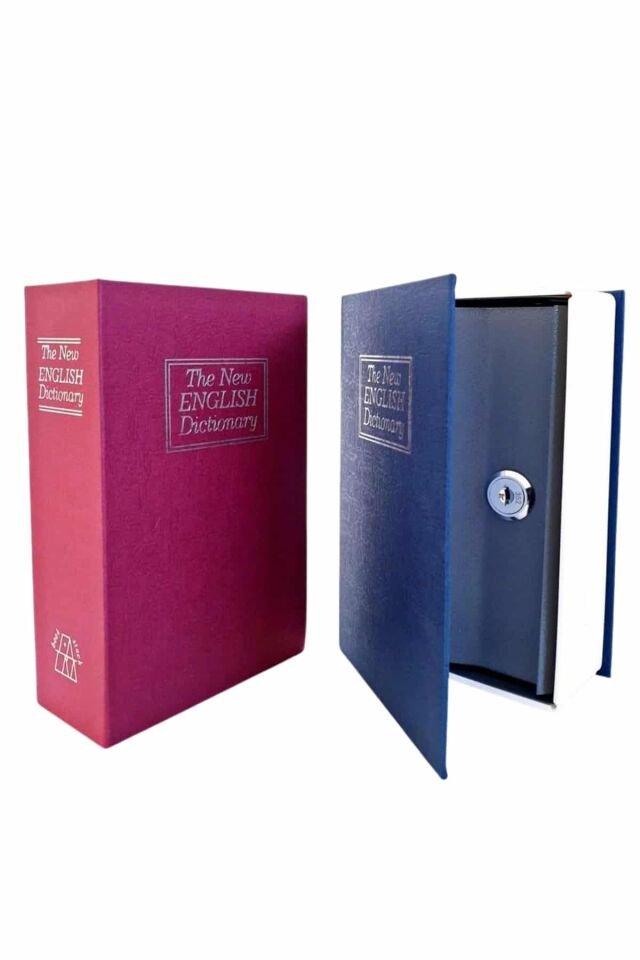 Kitap Görünümlü Gizli Kasa Büyük Boy Anahtarlı Kilitli Para Kasası - Lisinya
