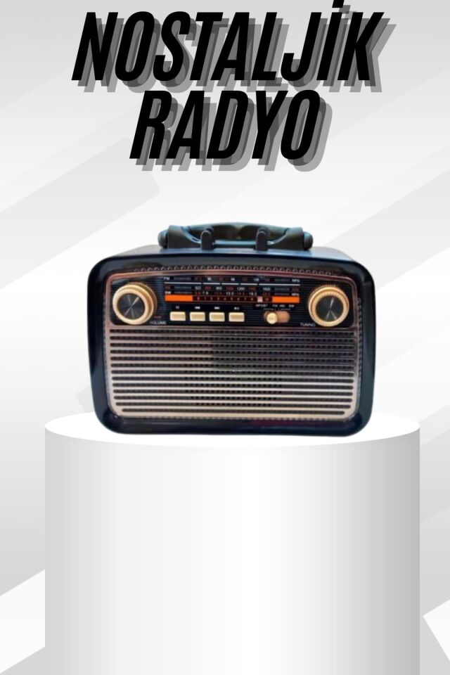 Müzik Kutusu Bluetooth Bağlantılı El Fenerli Nostaljik Tasarım Radyo - Lisinya