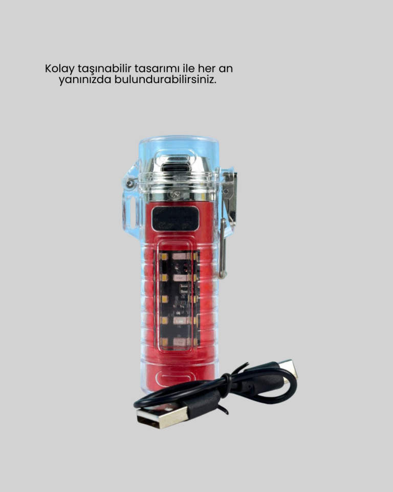 USB Şarjlı Suya Dayanıklı Elektrikli Çakmak - Lisinya