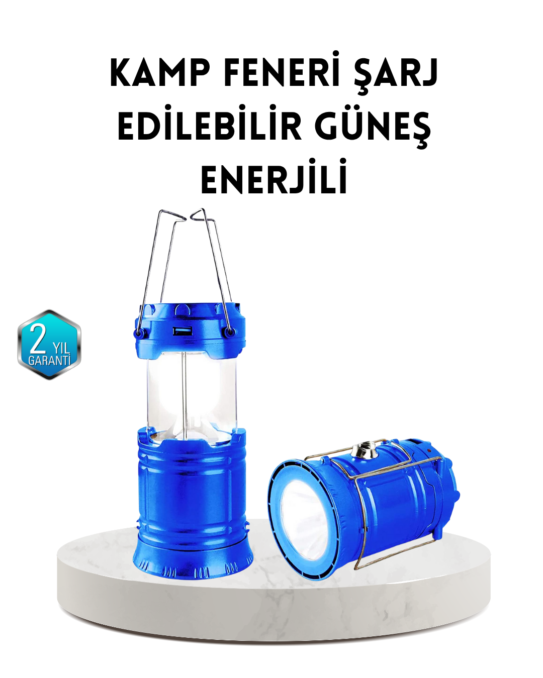Güneş Enerjisiyle Çalışan Kamp Feneri Hafif Portatif Uzun Ömürlü - Lisinya