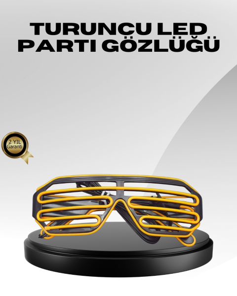 Işıklı Tasarımlı LED Gözlük Eğlence Aksesuarı